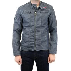 Buffalo By David Bitton Jarley Denim PU Bomber Jacket - Cannon - Mens