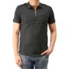 Calvin Klein SLIM FIT PIMA COTTON ZIPPED POLO SHIRT - Black - Mens