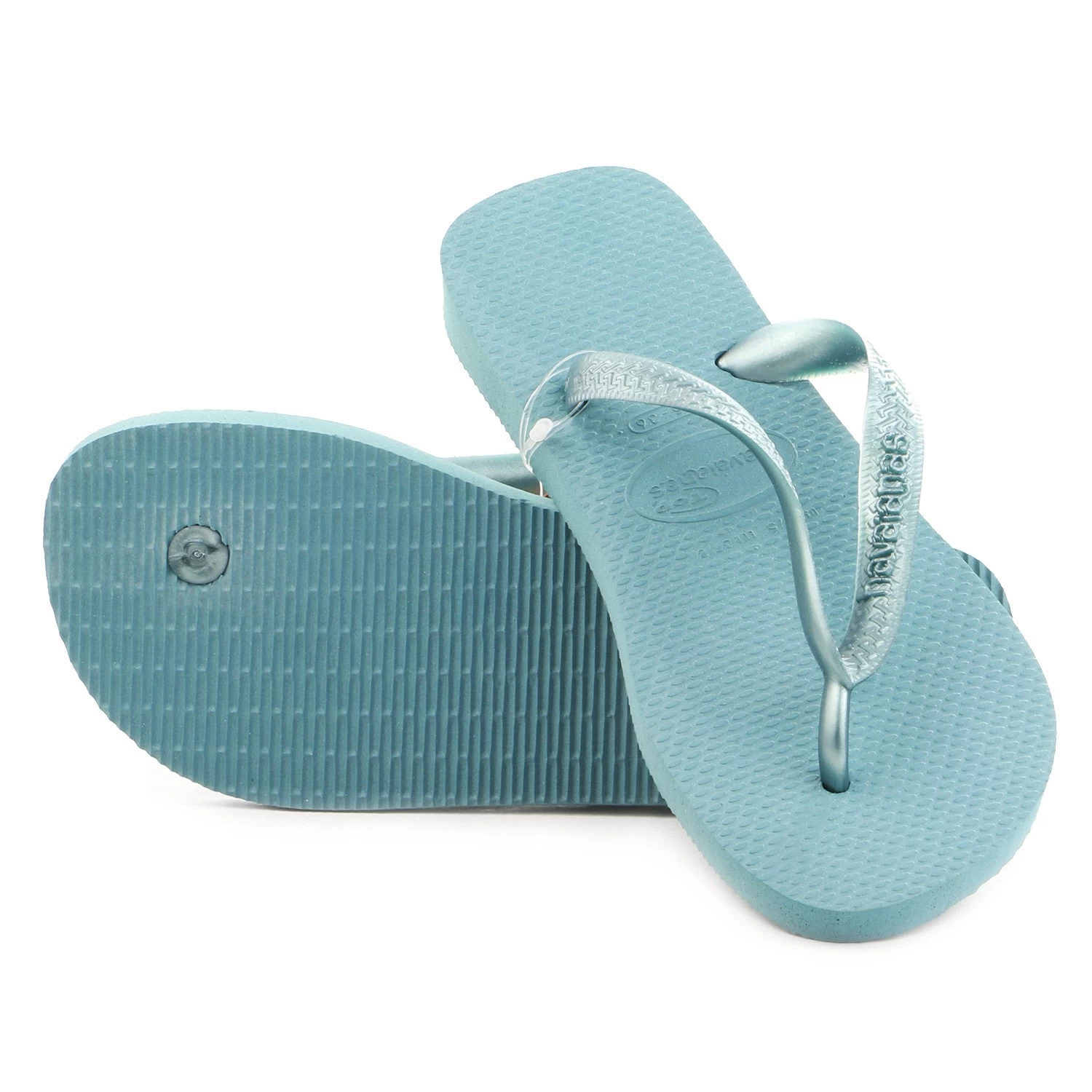 Havaianas Top Metallic Thong Flip Flop Sandal - Greyish Blue - Womens 1 Havaianas Top Metallic Thong Flip Flop Sandal - Greyish Blue - Womens