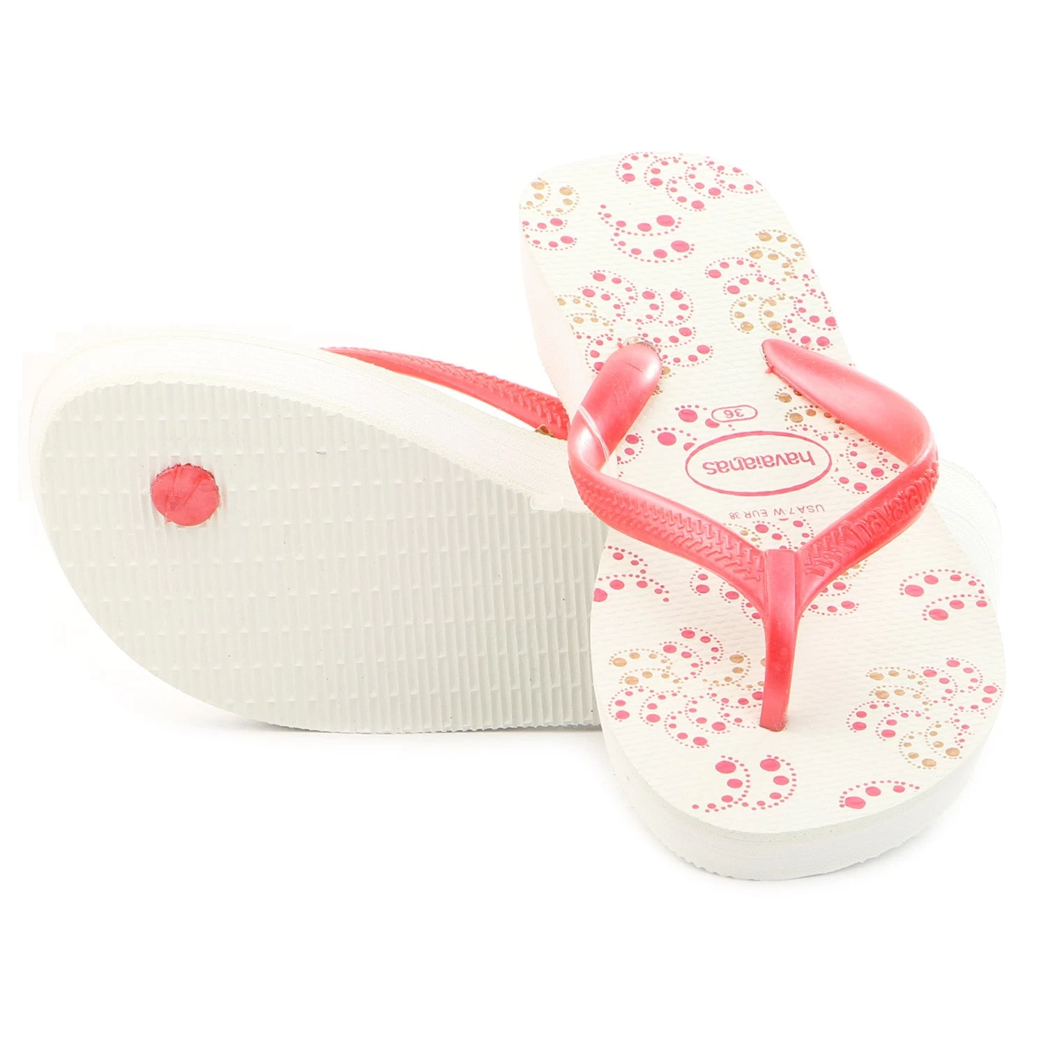 Havaianas High Light II Thong Flip Flop Sandal - White/Pink - Womens 1 Havaianas High Light II Thong Flip Flop Sandal - White/Pink - Womens