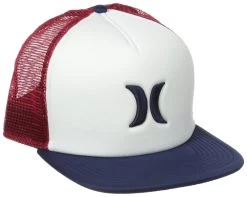 Hurley Blocked Trucker Hats - Red/White - Mens