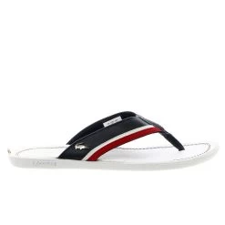 Lacoste Carros 2 Flip Flop Thong Sandal - Off White/Navy - Mens