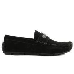 Moschino Rovesciato Moccasin Loafer Shoe - Blue - Mens -Sports Fashion moschino56092 BLACK 1