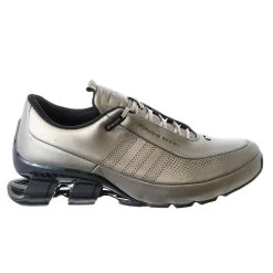 ADIDAS Porsche Design M Bounce S4 Leather II Fashion Running Sneaker Shoe - Gun Metal / Gun Metal / Black - Mens
