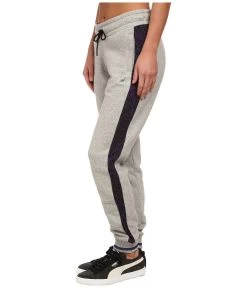 Puma Printed Side Panel Sweatpants - Grey - Womens