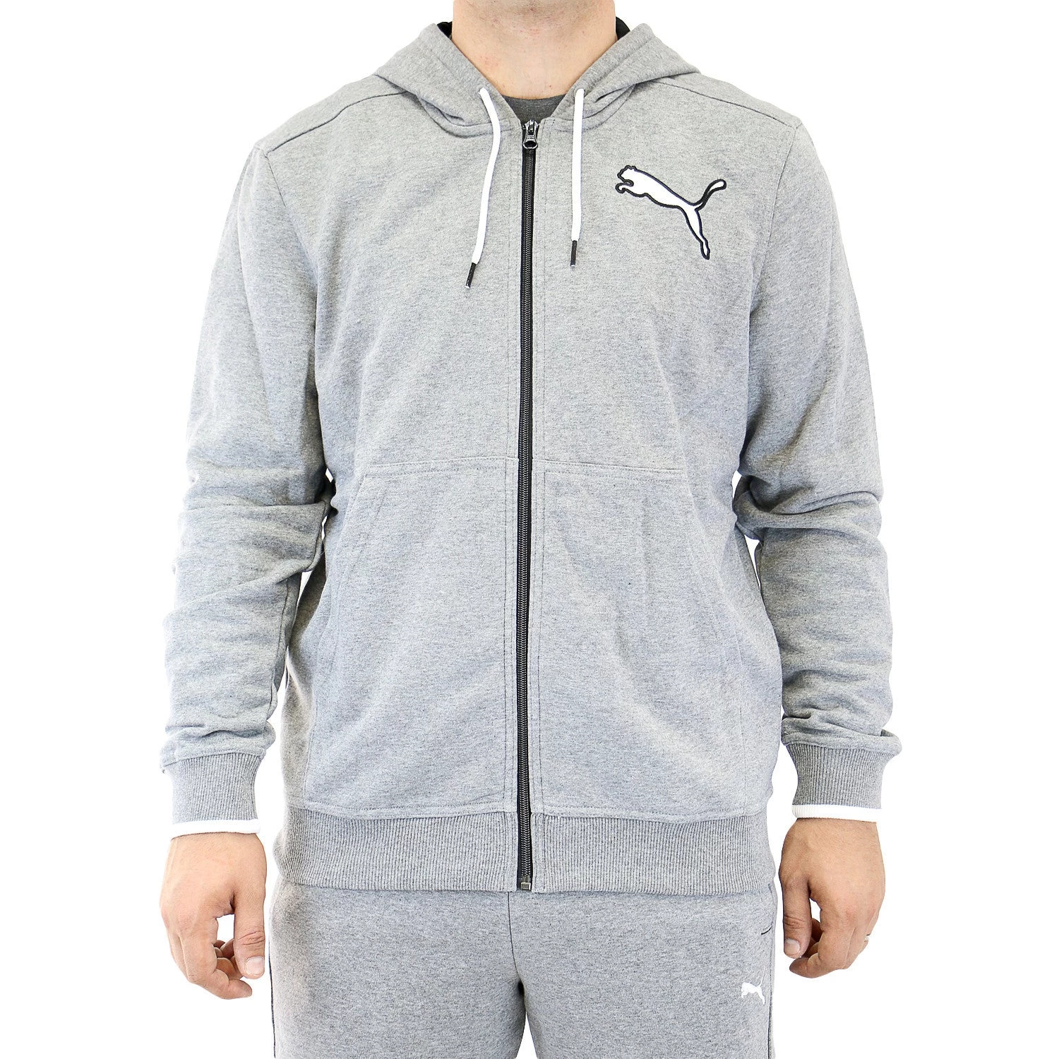 Puma Full Zip Hooded Jacket Full Zip Hoody - Black - Mens 2 Puma Full Zip Hooded Jacket Full Zip Hoody - Black - Mens - Image 2