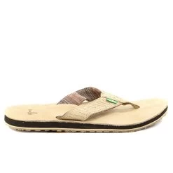 Sanuk Burro Down Flip Flop - Tan - Mens