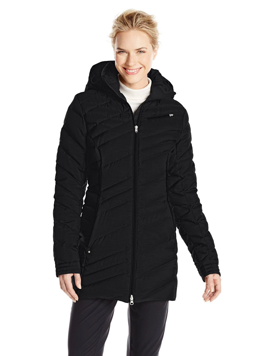 Spyder Timeless Long Down Jacket Hooded Coat - Womens 2 Spyder Timeless Long Down Jacket Hooded Coat - Womens - Image 2